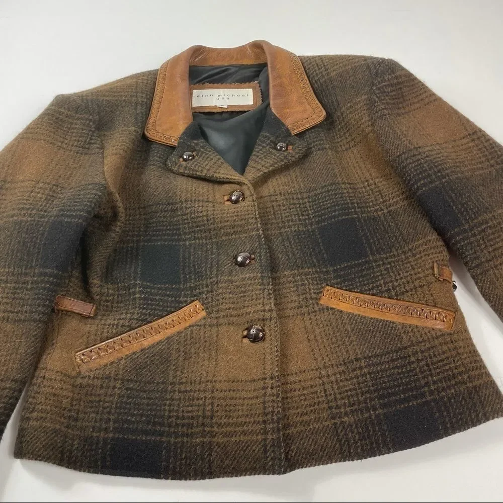 Vintage Alan Michael Western Plaid Blazer